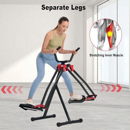 מכשיר כושר ביתי המדמה הליכה באוויר, מיני סטפר מקצועי לאימון אירובי, אליפטיקל מתקפל חסכוני במקום-קרוס טריינר מתקדם לתרגילי החלקה המתאים לגברים ונשים