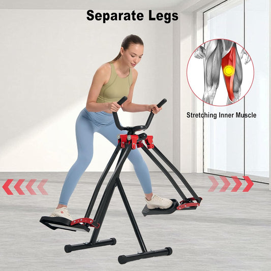 מכשיר כושר ביתי המדמה הליכה באוויר, מיני סטפר מקצועי לאימון אירובי, אליפטיקל מתקפל חסכוני במקום-קרוס טריינר מתקדם לתרגילי החלקה המתאים לגברים ונשים