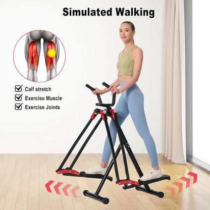 מכשיר כושר ביתי המדמה הליכה באוויר, מיני סטפר מקצועי לאימון אירובי, אליפטיקל מתקפל חסכוני במקום-קרוס טריינר מתקדם לתרגילי החלקה המתאים לגברים ונשים