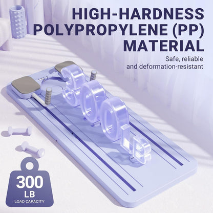 פילאטיס בורד - סט פילאטיס רפורמר 2025, לוח פילאטיס רפורמר מתקפל רב תכליתי לבית, לוח הזזה לפילאטיס 5 ב-1