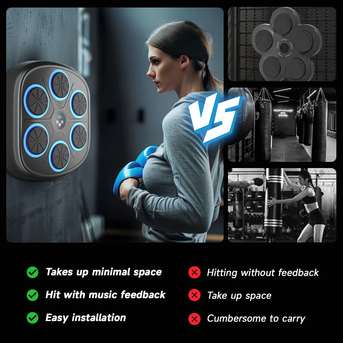 מכונת אגרוף נגינה עם כפפות אגרוף