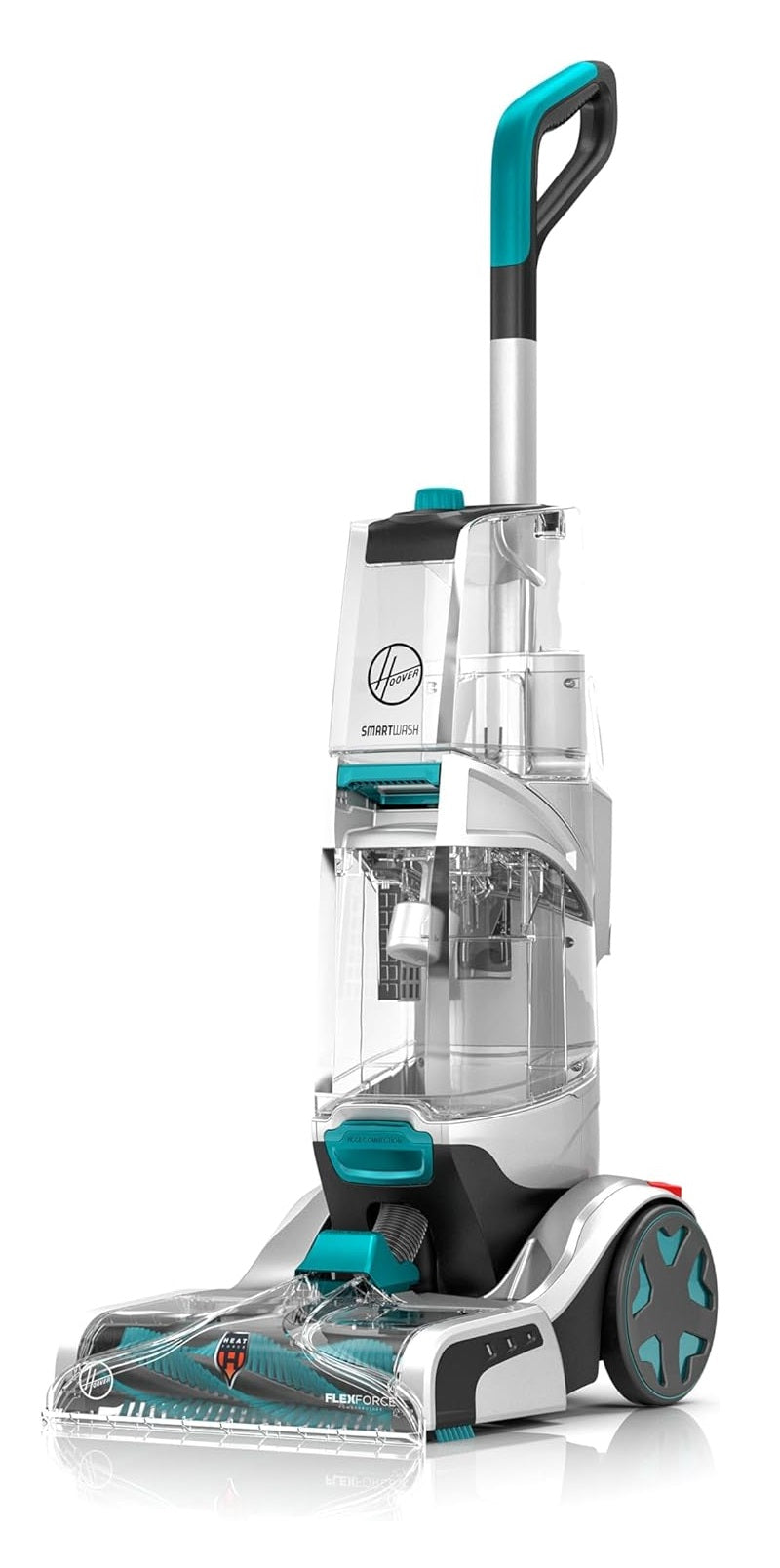 שואב אבק אוטומטי Hoover SmartWash+, מנקה שטיחים וריפודים, מנטרל ריחות ומסיר כתמי בעלי חיים FH52000, טורקיז